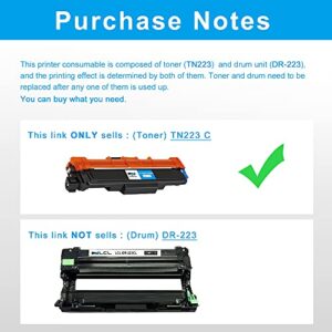 LCL Compatible Toner Cartridge Replacement for Brother TN223 TN-223 TN223C TN-223C HL-L3210CW HL-L3230CDW HL-L3270CDW HL-L3290CDW MFC-L3710CW MFC-L3750CDW MFC-L3770CD HL-L3230CDN (1-Pack Cyan)