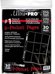 ultra pro 30/9 pocket page protectors
