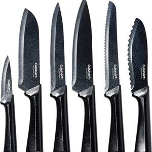 Cuisinart C55-12PMB Advantage 12 Piece Metallic Knife Set With Blade Guards, Black