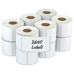 labelebal 12 rolls 2-1/8″ x 4″(54mm x 101mm) direct thermal labels compatible with dymo 30323 shipping replacement labels compatible for dymo labelwriter printer (220 labels/roll)