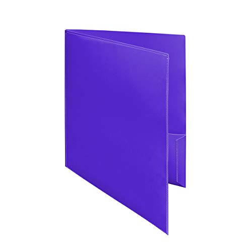 Ultra Pro - 10 pack, PURPLE 2-Pocket Folder with Clear Outside Pockets