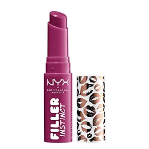 nyx professional makeup filler instinct plumping lip color, lip balm – bitten pout (berry red)
