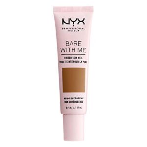 nyx professional makeup bare with me tinted skin veil, lightweight bb cream – cinnamon mahogany