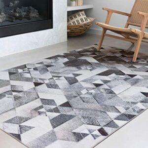 Loloi II Maddox Collection MAD-03 Grey/Ivory, Contemporary 5'-0" x 7'-6" Area Rug