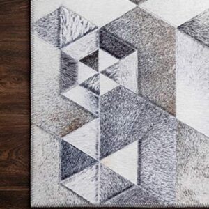 Loloi II Maddox Collection MAD-03 Grey/Ivory, Contemporary 5'-0" x 7'-6" Area Rug