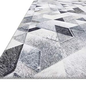 Loloi II Maddox Collection MAD-03 Grey/Ivory, Contemporary 5'-0" x 7'-6" Area Rug