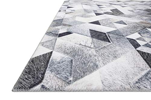 Loloi II Maddox Collection MAD-03 Grey/Ivory, Contemporary 5'-0" x 7'-6" Area Rug