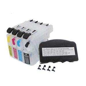 UniPrint Empty refillable Ink Cartridge + chip Resetter Compatible for Brother MFC-J460DW J480DW J485DW J680DW J880DW J885DW MFC-J4320DW J4420DW J4620DW J5620DWLC203 LC203XL