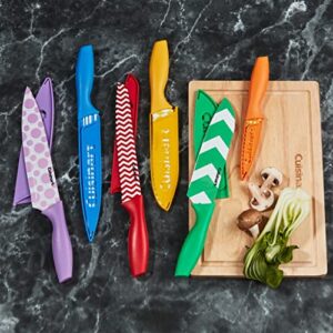 Cuisinart C55-12PR1 12-Piece Printed Color Knife Set with Blade Guards, Multicolored