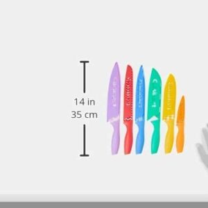 Cuisinart C55-12PR1 12-Piece Printed Color Knife Set with Blade Guards, Multicolored