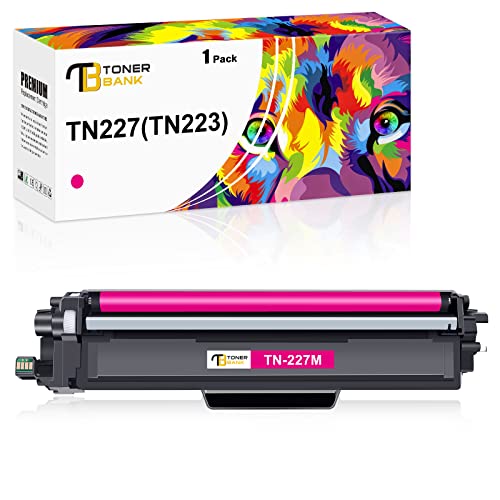 Toner Bank Compatible Toner Cartridge Replacement for Brother TN227 TN227M TN-227 TN223 TN223M use with HL-L3290CDW MFC-L3770CDW HL-L3210CW HL-L3230CDW MFC-L3750CDW L3710CW L3270CDW (Magenta,1 Pack)