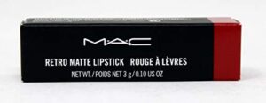 mac retro matte lipstick ruby woo, 1 count, multicolor, 0.10 ounce