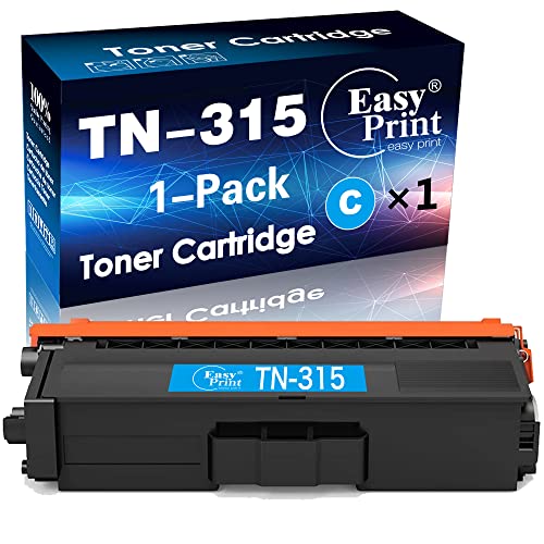 EASYPRINT (1xCyan Pack) Compatible Cyan TN315 Toner Cartridge TN-315 Used for Brother HL-4140CN/ 4150CDN/ 4570CDWT/ 4570CDW, MFC-9460CDN/ 9465CDN/ 9560CDN/ 9970CDN, DCP-9055CDN/ 9270CDN Printers