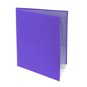 ultra pro – 10 pack, purple 2-pocket folders with clear outside pockets and 6 pages