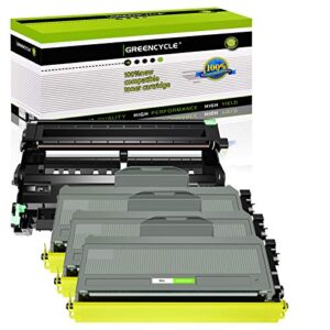 greencycle tn360 tn330 toner cartridge dr360 drum unit set compatible for brother hl-2140 hl-2170w mfc-7840w mfc-7340 mfc-7440n mfc-7345n dcp-7030 dcp-7040 printer (3 toner, 1 drum)