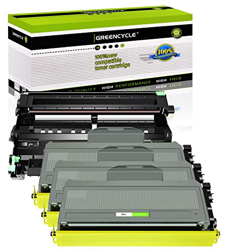 greencycle TN360 TN330 Toner Cartridge DR360 Drum Unit Set Compatible for Brother HL-2140 HL-2170W MFC-7840W MFC-7340 MFC-7440N MFC-7345N DCP-7030 DCP-7040 Printer (3 Toner, 1 Drum)