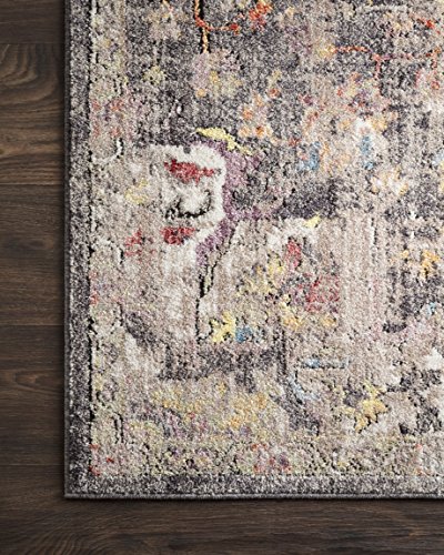 Loloi Medusa Collection Area Rug, 6' x 8'8", Charcoal/Fiesta