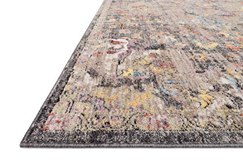 Loloi Medusa Collection Area Rug, 6' x 8'8", Charcoal/Fiesta