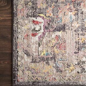 Loloi Medusa Collection Area Rug, 6' x 8'8", Charcoal/Fiesta