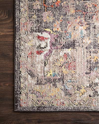 Loloi Medusa Collection Area Rug, 6' x 8'8", Charcoal/Fiesta