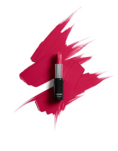 NYX PROFESSIONAL MAKEUP Shout Loud Satin Lipstick, Infused With Shea Butter - Cherry Charmer (Red Fuchsia)