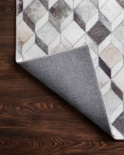 Loloi II Maddox Collection MAD-02 Grey/Mocha, Contemporary 3'-6" x 5'-6" Accent Rug