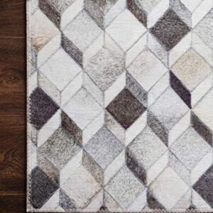 Loloi II Maddox Collection MAD-02 Grey/Mocha, Contemporary 3'-6" x 5'-6" Accent Rug