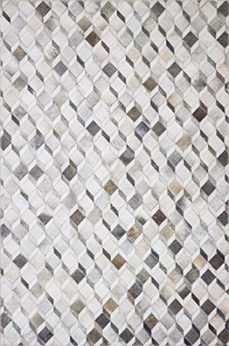 Loloi II Maddox Collection MAD-02 Grey/Mocha, Contemporary 3'-6" x 5'-6" Accent Rug