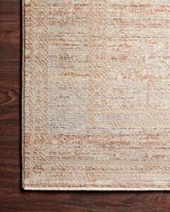 loloi faye collection fay-08 terracotta / sky, transitional area rug, 7′-10″ x 10′