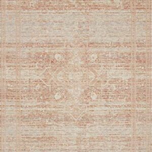 Loloi Faye Collection FAY-08 Terracotta / Sky, Transitional Area Rug, 7'-10" x 10'