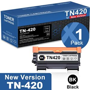 nuc compatible tn420 tn-420 (tn 420) new version toner cartridge replacement for brother intellifax 2840 2940 hl-2230 dcp-7060d hl-2130 hl-2132 mfc-7860dw printer ink (1-pack black , 1,700 pages)
