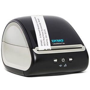 dymo labelwriter 5xl direct thermal label printer with usb and ethernet connectivity, black – monochrome, 62 labels per minute, 300 dpi, 4 x 6
