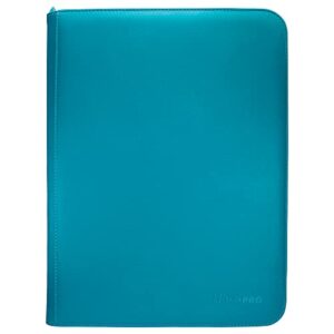ultra pro – vivid 9-pocket zippered pro-binder: (teal) – protect up to 360 collectible trading cards, sports cards or valuable gaming cards, ultimate card protection