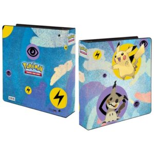 ultra pro – pokémon pikachu & mimikyu 2” album folder for collectible trading cards – 3 ring card folder perfect for storing & protecting valuable cards, pair with ultra pro 9-pocket pages