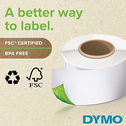 Dymo 30320 Labelwriter Address Labels, 1 1/8 X 3 1/2, White, 260 Labels/Roll, 2 Rolls/Pack