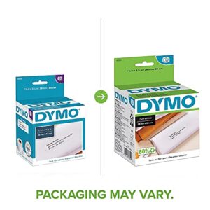 Dymo 30320 Labelwriter Address Labels, 1 1/8 X 3 1/2, White, 260 Labels/Roll, 2 Rolls/Pack