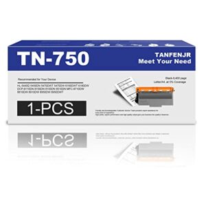 TANFENJR TN750 Black Toner Cartridge (1-Pack) - Tanfejr Compatible Toner Cartridge Replacement for TN-750 TN750 Toner Cartridge Black HL-5440D 5450DN 5470DWT 6180DWT 6180DW DCP-8150DN 8155DN Printer