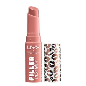 nyx professional makeup filler instinct plumping lip color, lip balm – beach casual (nude pink)