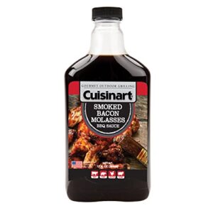 cuisinart cgbs-014 smoked bacon molasses bbq, premium flavor and blend for marinade, dip, sauce or glaze, 13 oz bottle