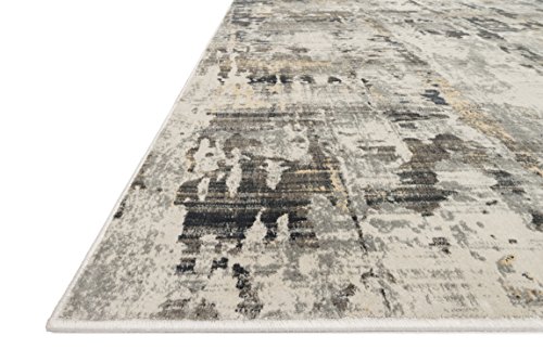 Loloi Cascade Collection Abstract Area Rug, 2'-7" x 12'-0", Ivory/Natural