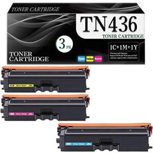 3-pack extra high yield (cyan magenta yellow) tn436 tn436c tn436m tn436y compatible toner cartridge replacement for brother hl-l8260cdw l9310cdw dcp-l8410cdw mfc-l8690cdw l8900cdw toner cartridge