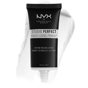 nyx professional makeup studio perfect primer, vegan face primer – clear