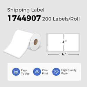 1744907 Labels myCartridge 4X6 Direct Thermal Shipping Labels Compatible with DYMO 4XL LabelWriter Zebra Desktop Printer (4 Rolls, 880 Labels)