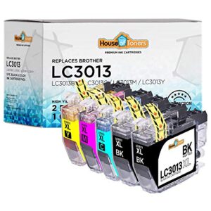 houseoftoners compatible ink cartridge replacement for brother lc3013 xl lc3011 lc3013bk lc3013c lc3013m lc3013y for mfc-j491dw mfc-j497dw mfc-j895dw (2b/1c/1m/1y, 5pk)