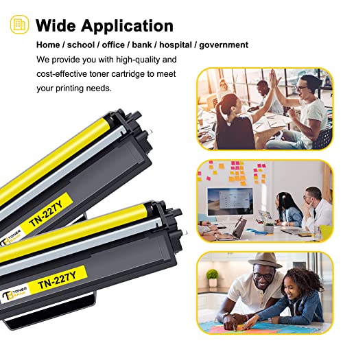 Toner Bank Compatible Toner Cartridge Replacement for Brother TN227 TN227Y TN-227 TN223 TN223Y use with MFC-L3770CDW HL-L3290CDW HL-L3230CDW MFC-L3710CW MFC-L3750CDW L3210CW Tray (Yellow,1 Pack)