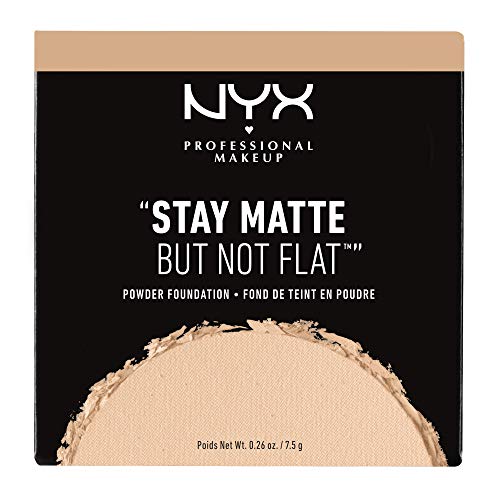 NYX PROFESSIONAL MAKEUP Stay Matte But Not Flat Powder Foundation, Medium Beige