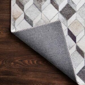 Loloi II Maddox Collection MAD-02 Grey/Mocha, Contemporary 2'-3" x 3'-9" Accent Rug