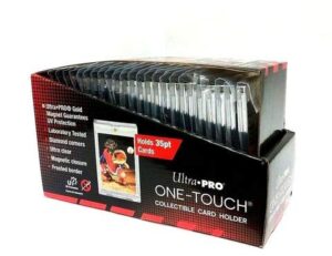 ultra pro one touch magnetic standard card holdercase of 25 (fits up to 35 pt card) sports trading cards collecting supplies