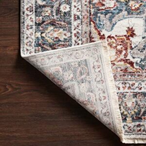 Loloi II Samra SAM-09 Ivory / Denim Oriental Area Rug 2'-3" x 3'-10"