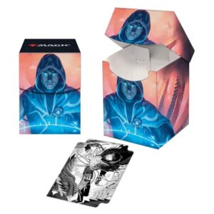 ultra pro – magic: the gathering phyrexia all will be one – 100+ card deck box (jace, the perfected mind) protect & store collectible cards, trading cards, & gaming cards, self locking lid deck box